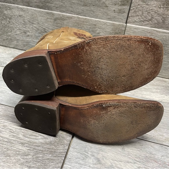 EUC RockinLeather Womens Brown Square Toe Western Boot 10B - Picture 7 of 13